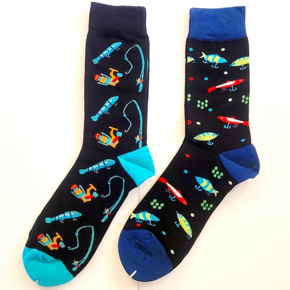 NEW💙Fishing Theme Men's Socks